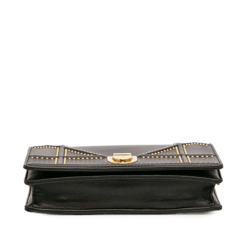 Dior Studded Calfskin Diorama Wallet on Chain - 3