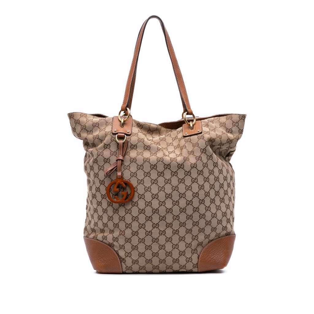 Gucci Large GG Canvas GG Charm Tote