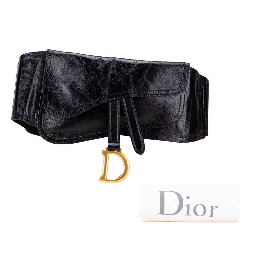 Dior Crinkled Lambskin Saddle Belt Bag - Image 13