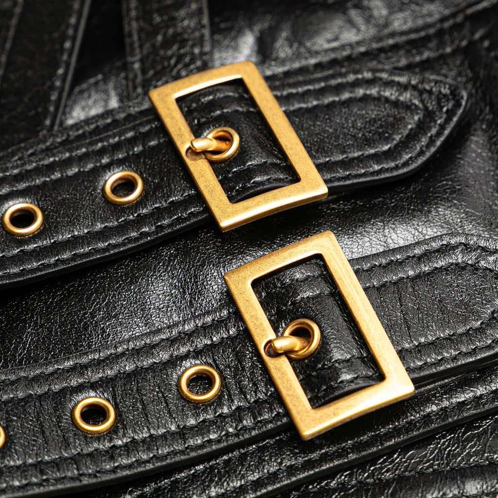 Dior Crinkled Lambskin Saddle Belt Bag - Side view