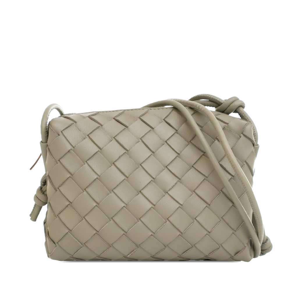 Bottega Veneta Mini Lambskin Intrecciato Loop Camera Bag