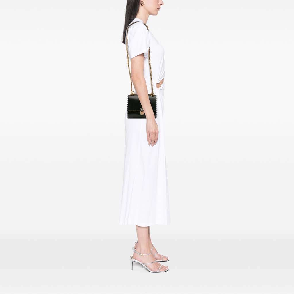 Fendi Small Scalloped Leather Kan I Crossbody - Image 13