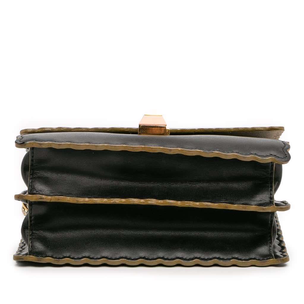 Fendi Small Scalloped Leather Kan I Crossbody - Image 6