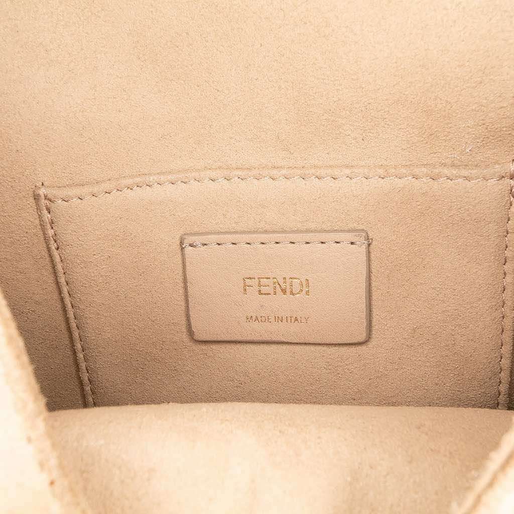 Fendi Small Scalloped Leather Kan I Crossbody - Side view