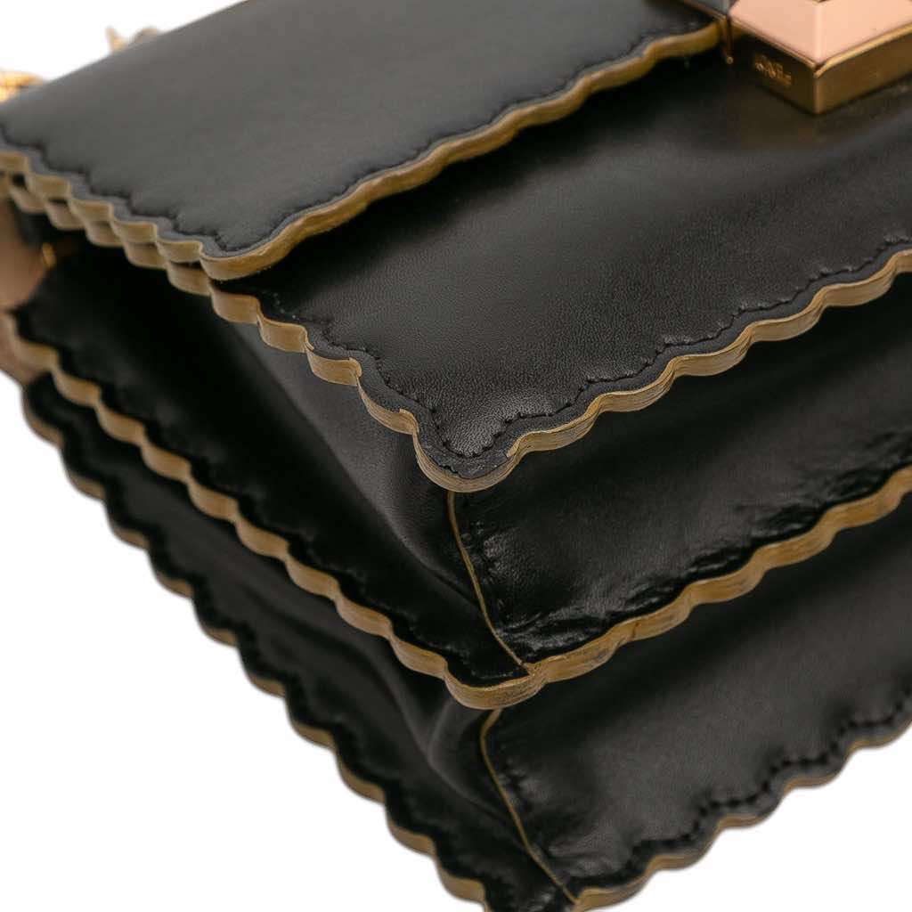 Fendi Small Scalloped Leather Kan I Crossbody - Detail 2