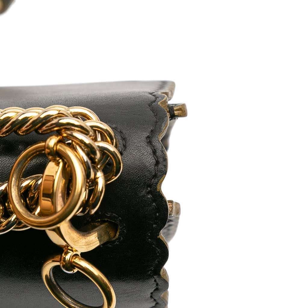 Fendi Small Scalloped Leather Kan I Crossbody - Image 10