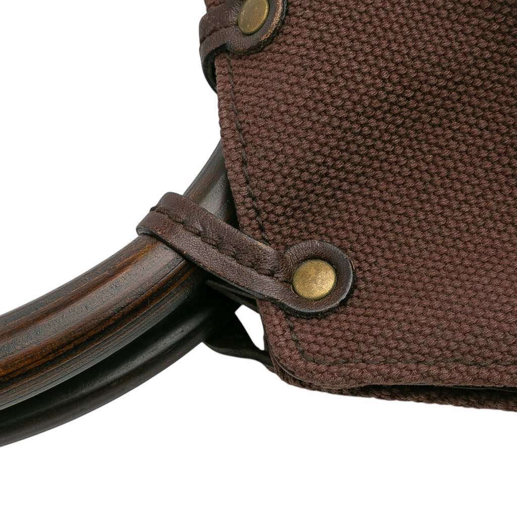 Gucci Canvas Ring Top Handle Bag - Image 10