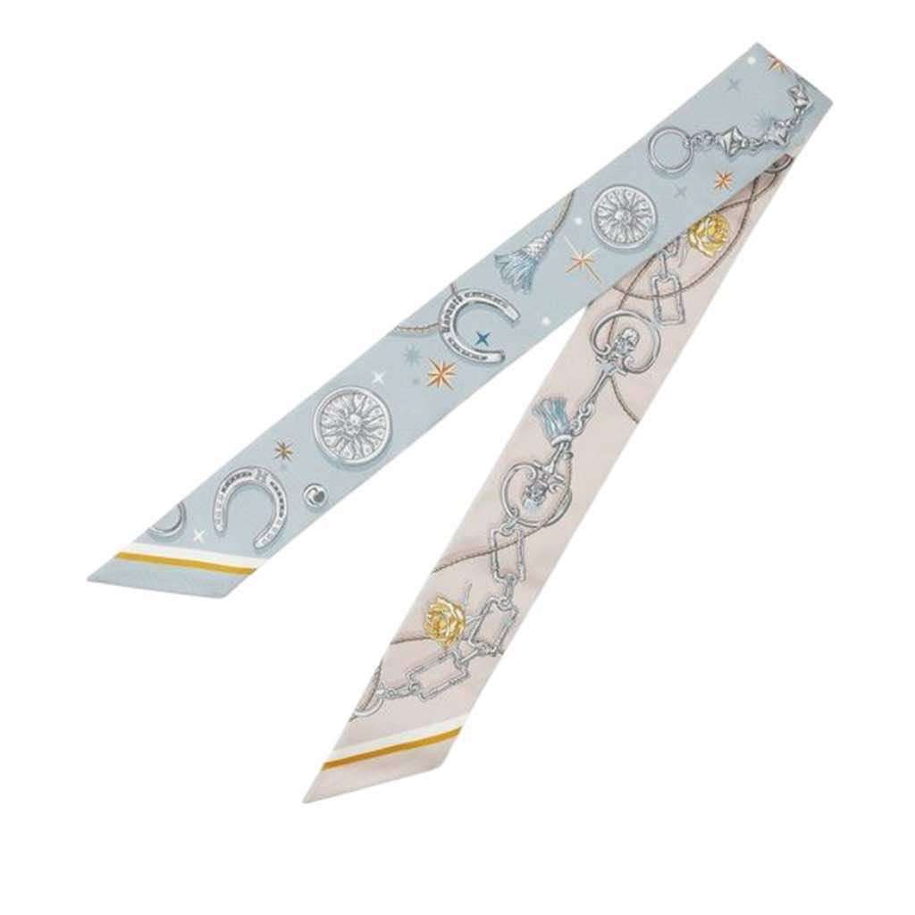 Hermès C est La Fete Silk Twilly Scarf - 2