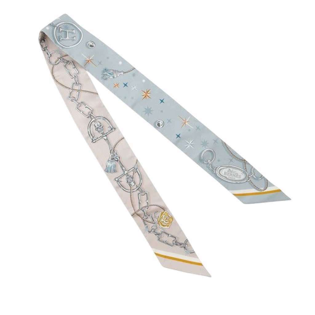 Hermès C est La Fete Silk Twilly Scarf - 3