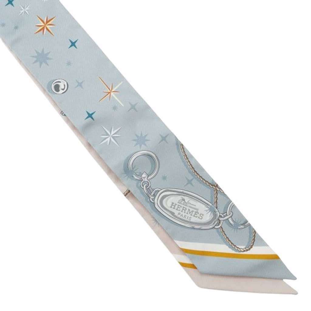 Hermès C est La Fete Silk Twilly Scarf - 4