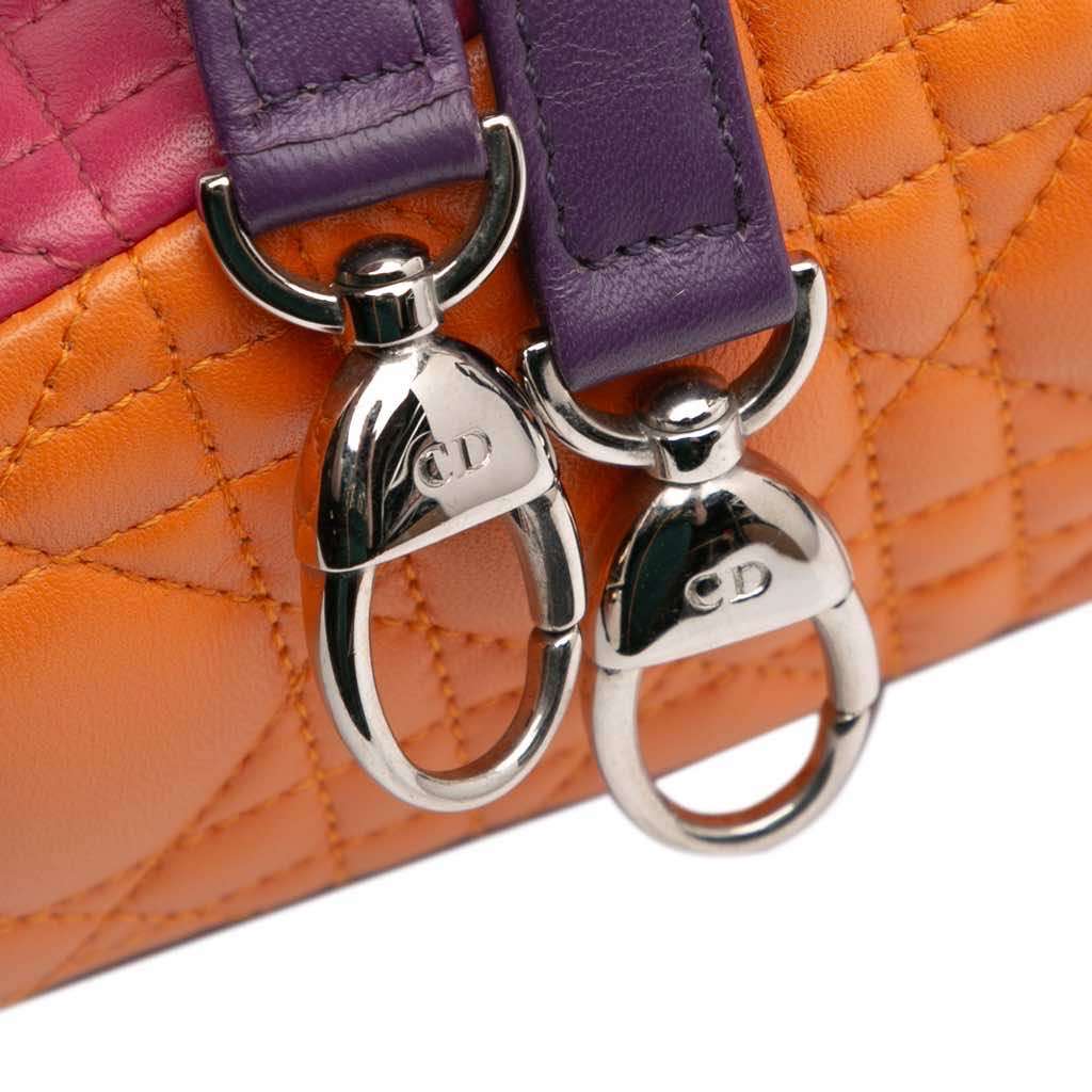 Dior Medium Tricolor Lambskin Cannage Lady Dior - Image 13