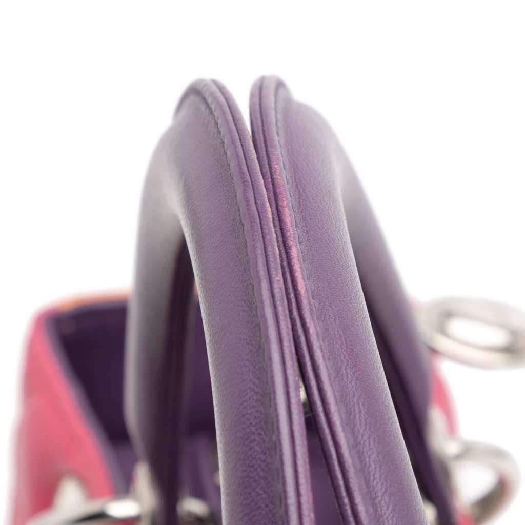 Dior Medium Tricolor Lambskin Cannage Lady Dior - Image 14