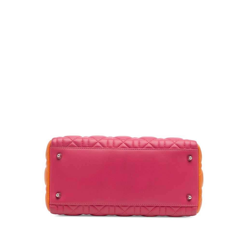 Dior Medium Tricolor Lambskin Cannage Lady Dior - Image 6