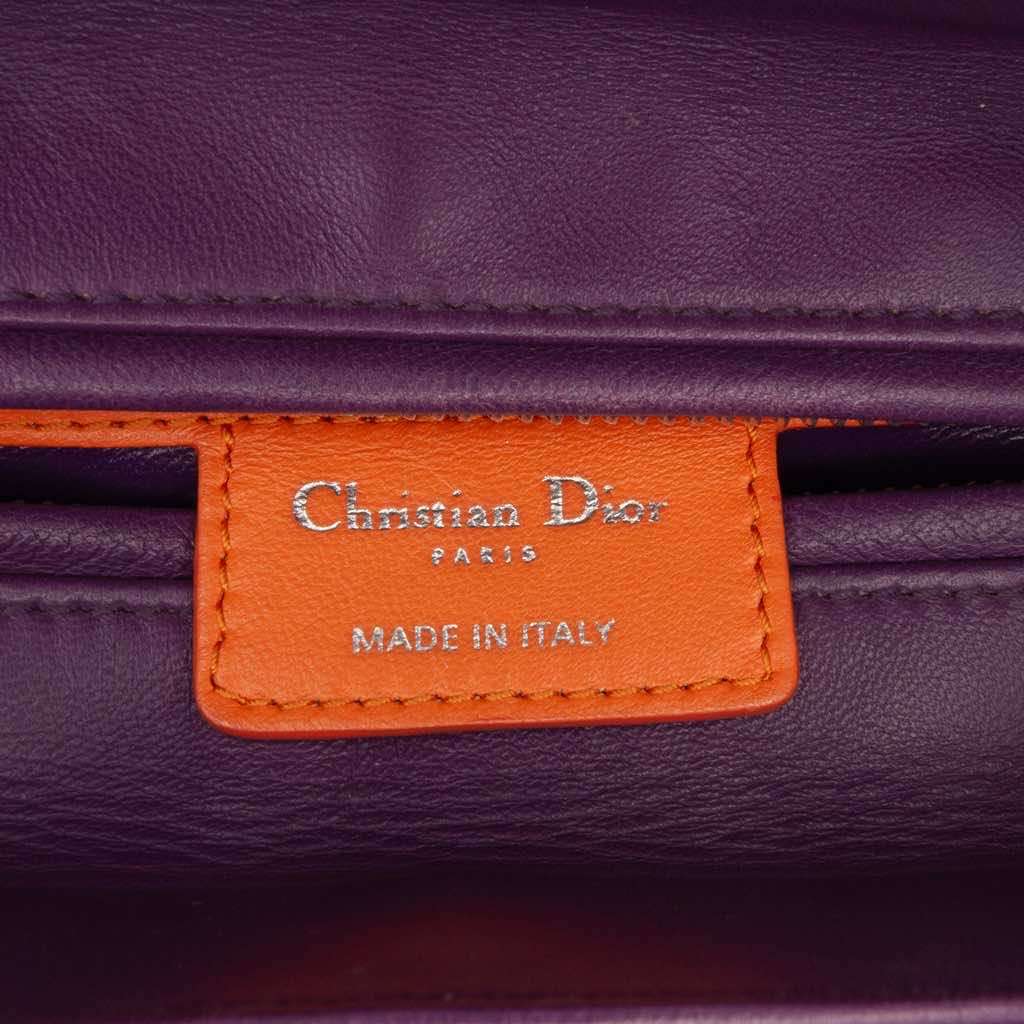 Dior Medium Tricolor Lambskin Cannage Lady Dior - Side view