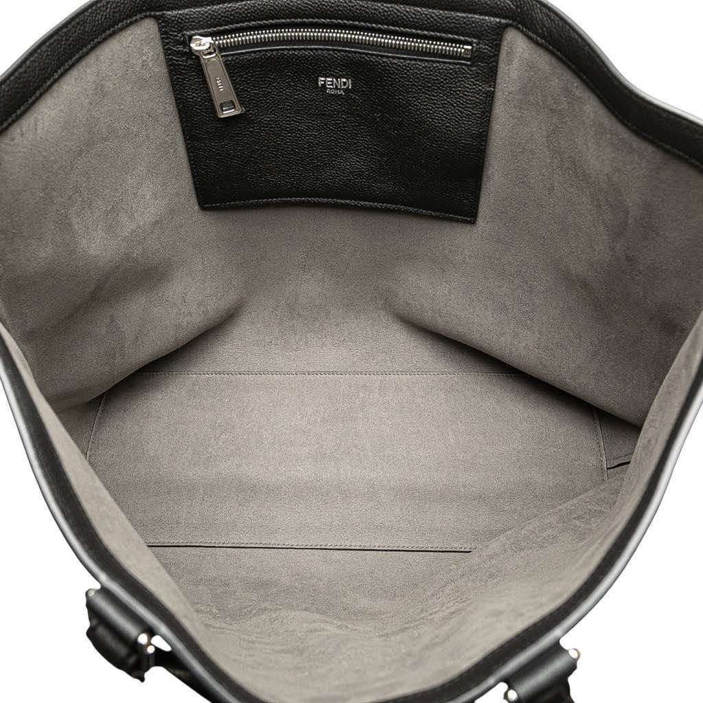 Fendi Embossed Leather Logo Tote - 4