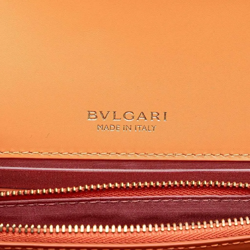 Bvlgari Calfskin Serpenti Forever Crossbody Orange Leather Good - Box View