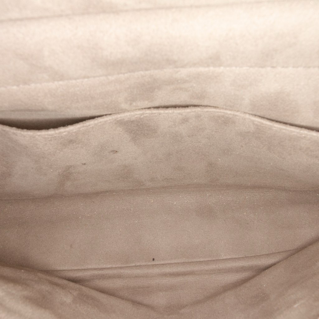 Fendi Zucca Shearling Double F Baguette Satchel - Side view