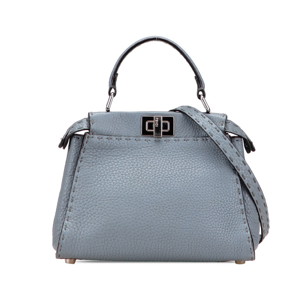 Fendi Mini Leather Selleria Peekaboo Iconic Satchel