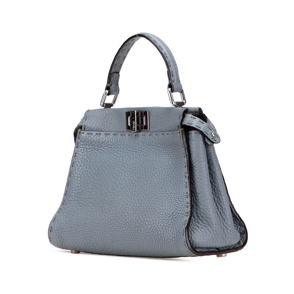 Fendi Mini Leather Selleria Peekaboo Iconic Satchel - 2