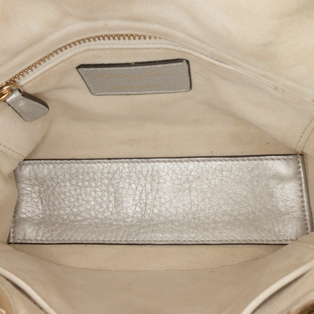 Dior Mini Metallic Grained Calfskin Cannage Lady Dior - 4