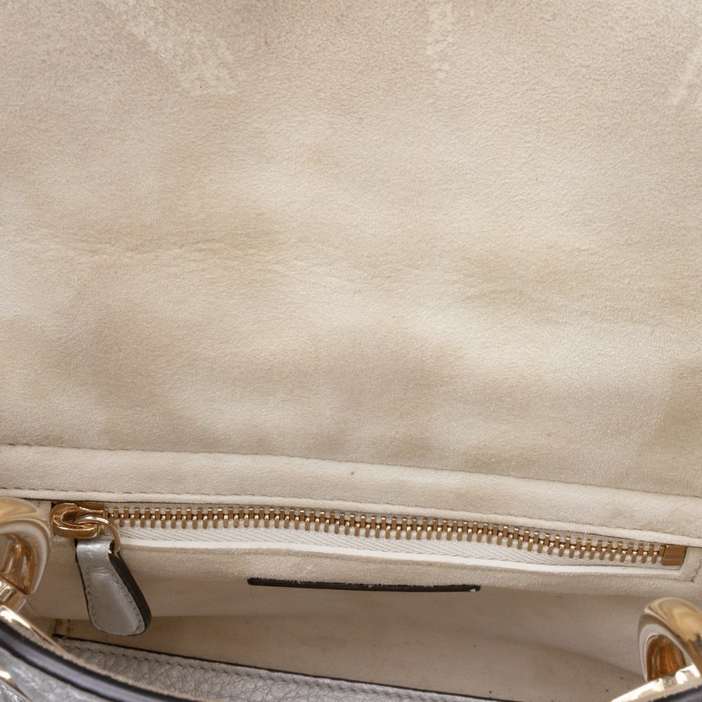 Dior Mini Metallic Grained Calfskin Cannage Lady Dior - Detail 2