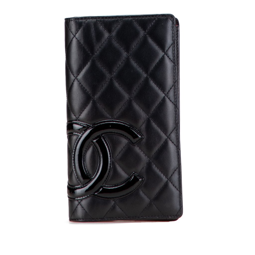 Chanel Quilted Lambskin Cambon Ligne Bifold Wallet
