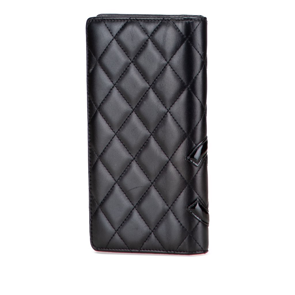 Chanel Quilted Lambskin Cambon Ligne Bifold Wallet - Back view