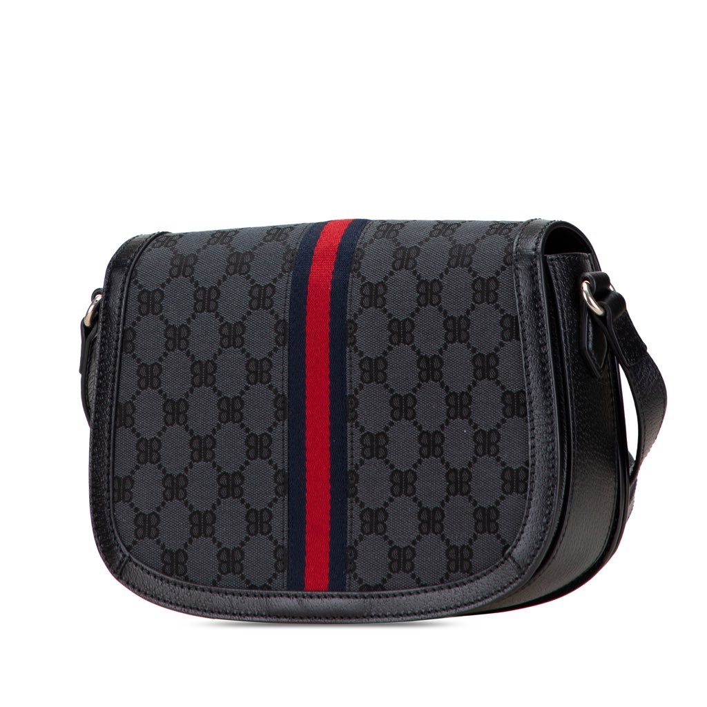 Balenciaga The Hacker Project BB Canvas Web Ophidia Crossbody - Back view