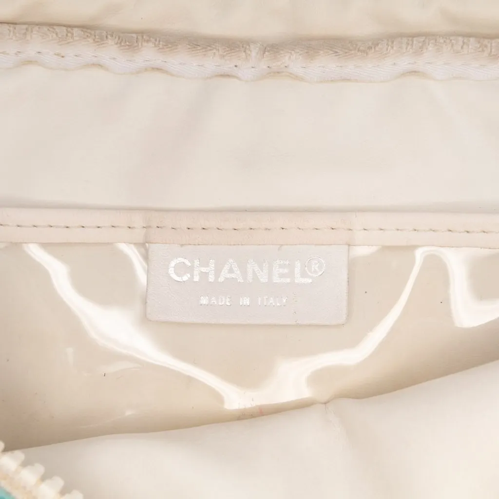 Chanel Terry Cloth Sport Line Flap Blue Cotton Good - Box View