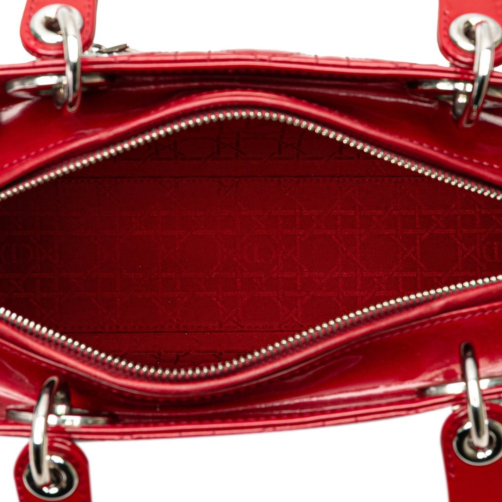 Dior Large Patent Cannage Lady Dior - 4