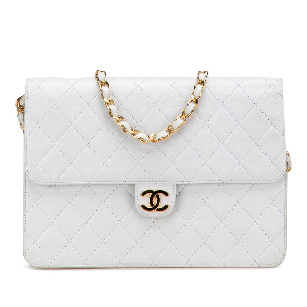 Chanel CC Quilted Lambskin Single Flap