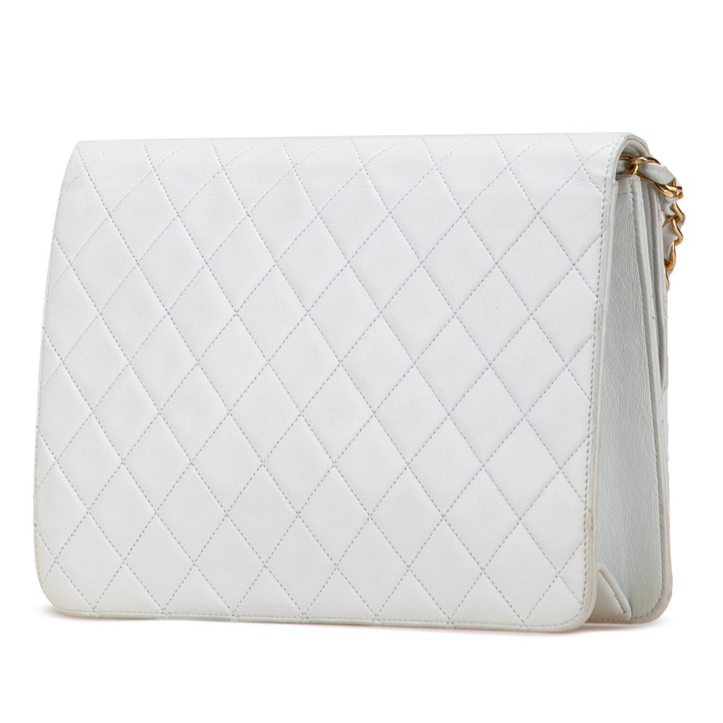 Chanel CC Quilted Lambskin Single Flap - Back view