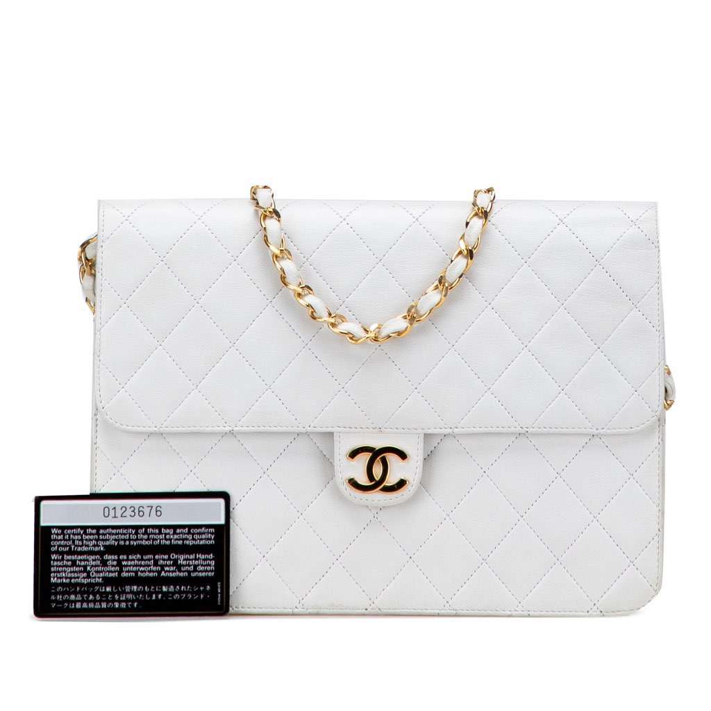Chanel CC Quilted Lambskin Single Flap - Image 12