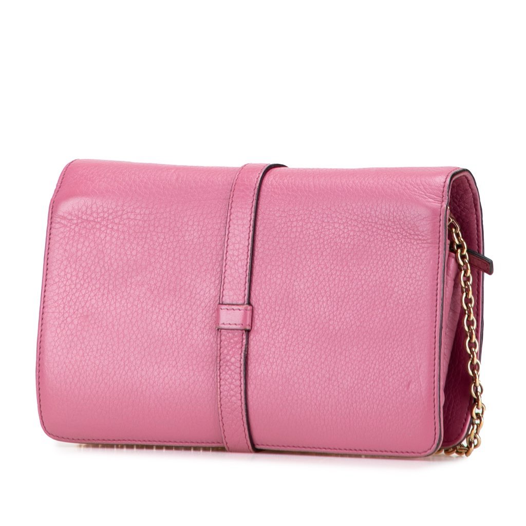 Gucci Pebbled Calfskin Piston Broadway Evening Bag - 2