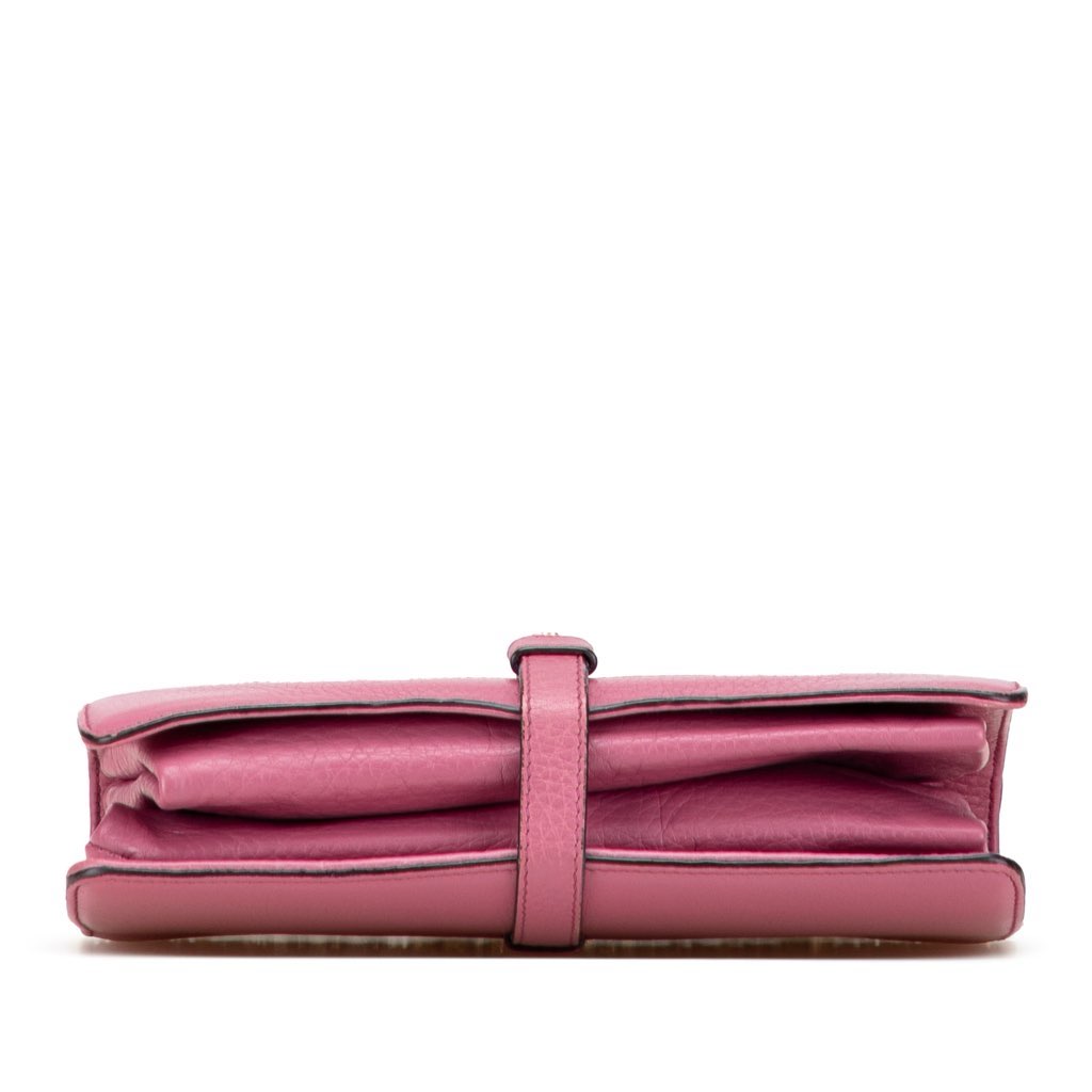 Gucci Pebbled Calfskin Piston Broadway Evening Bag - 3