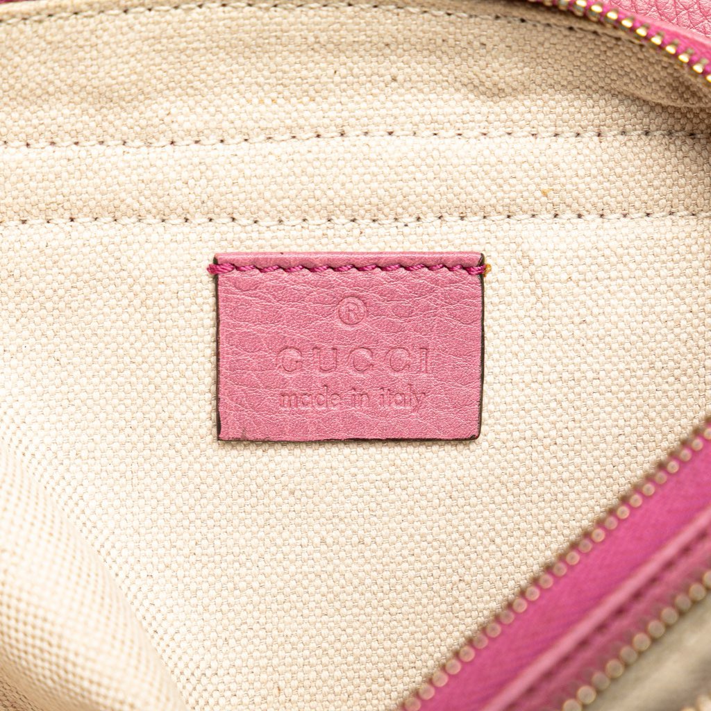 Gucci Pebbled Calfskin Piston Broadway Evening Bag - 5