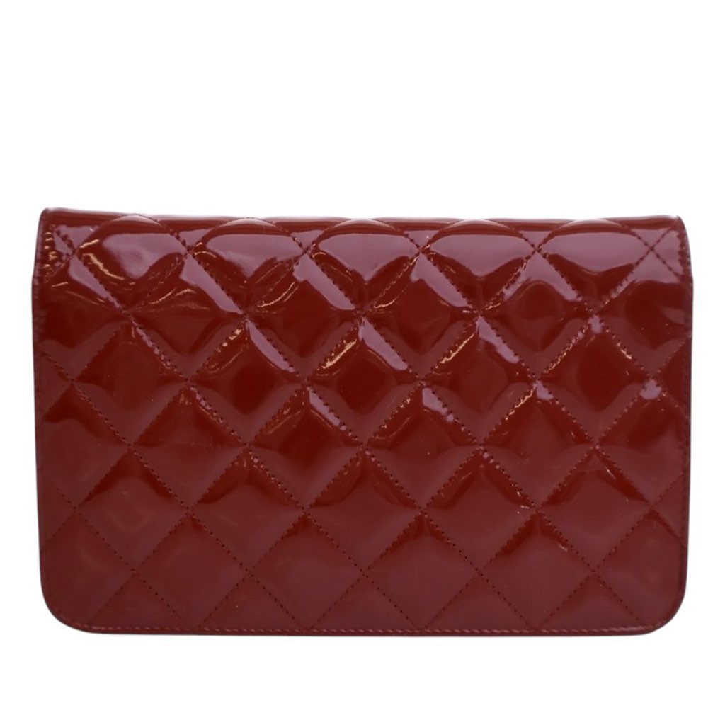 Chanel Quilted Patent Brilliant Wallet On Chain - 4