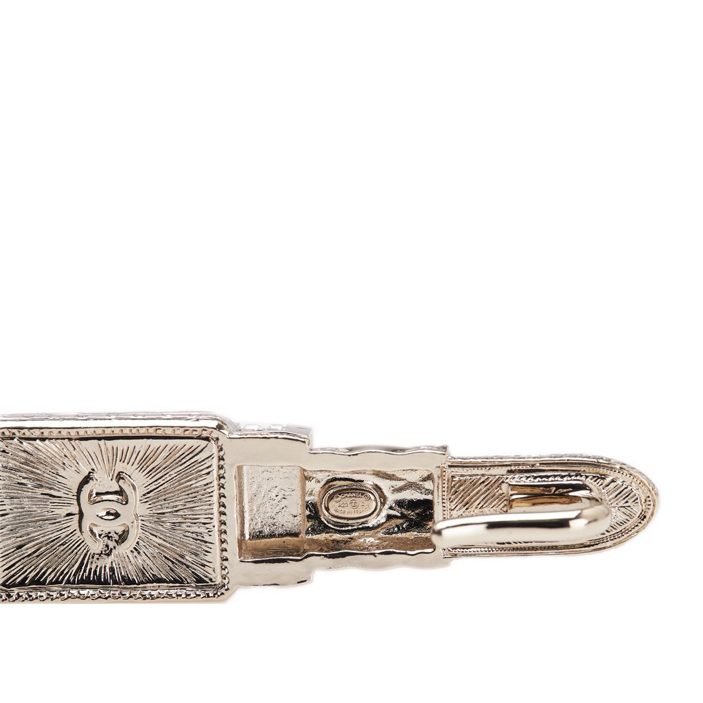 Chanel Gold Plated Faux Pearl Strass and Glass Lipstick Chain Necklace - 4