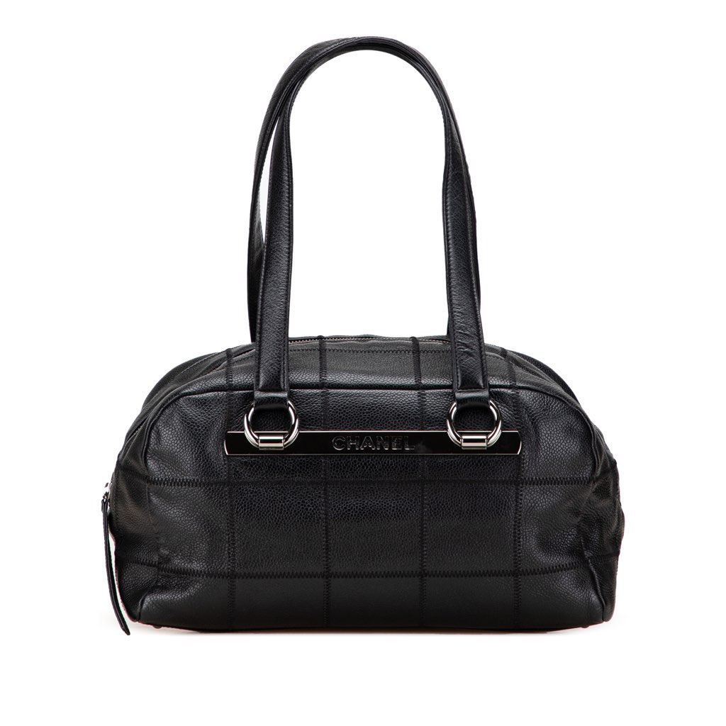 Chanel Choco Bar Caviar Shoulder Bag