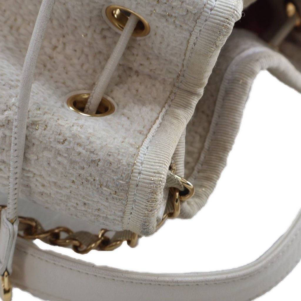 Chanel Small Tweed Deauville Drawstring Bucket Bag - Image 14