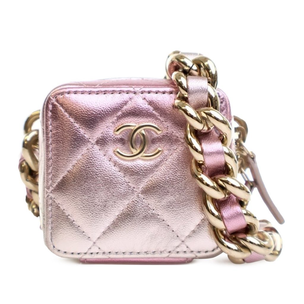 Chanel Mini Metallic Lambskin Coco Punk Cube Bag