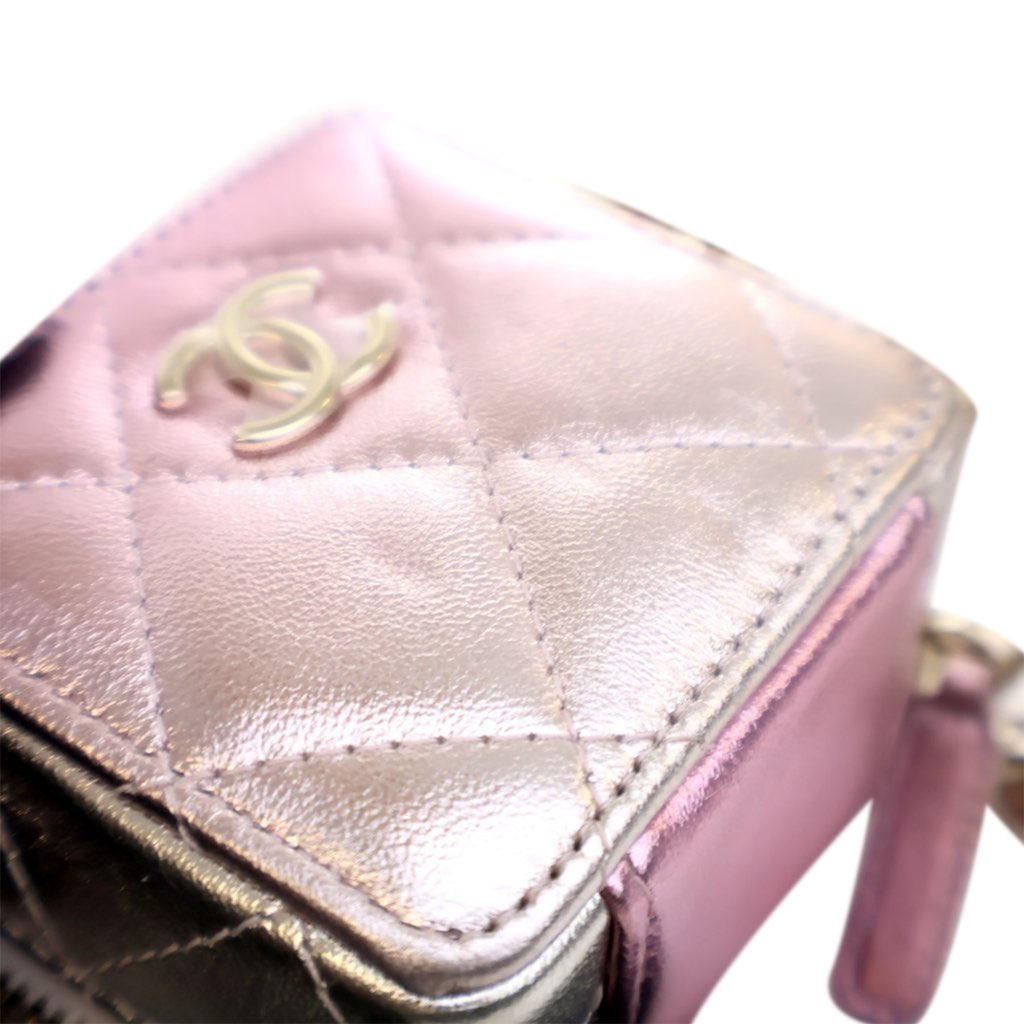 Chanel Mini Metallic Lambskin Coco Punk Cube Bag - Image 13