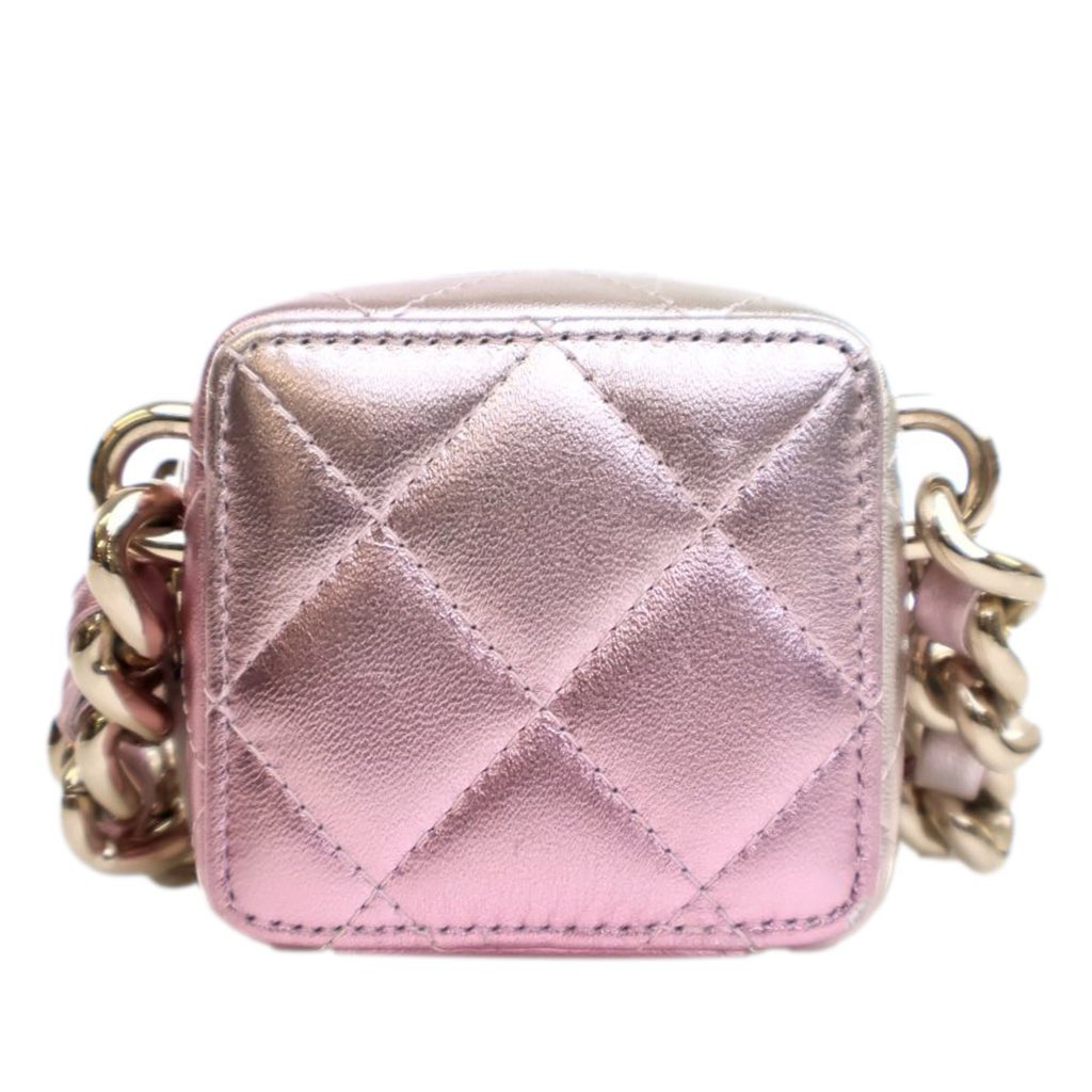 Chanel Mini Metallic Lambskin Coco Punk Cube Bag - Image 6