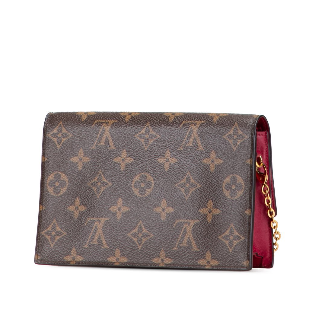Louis Vuitton Monogram Flore Wallet On Chain - Back view
