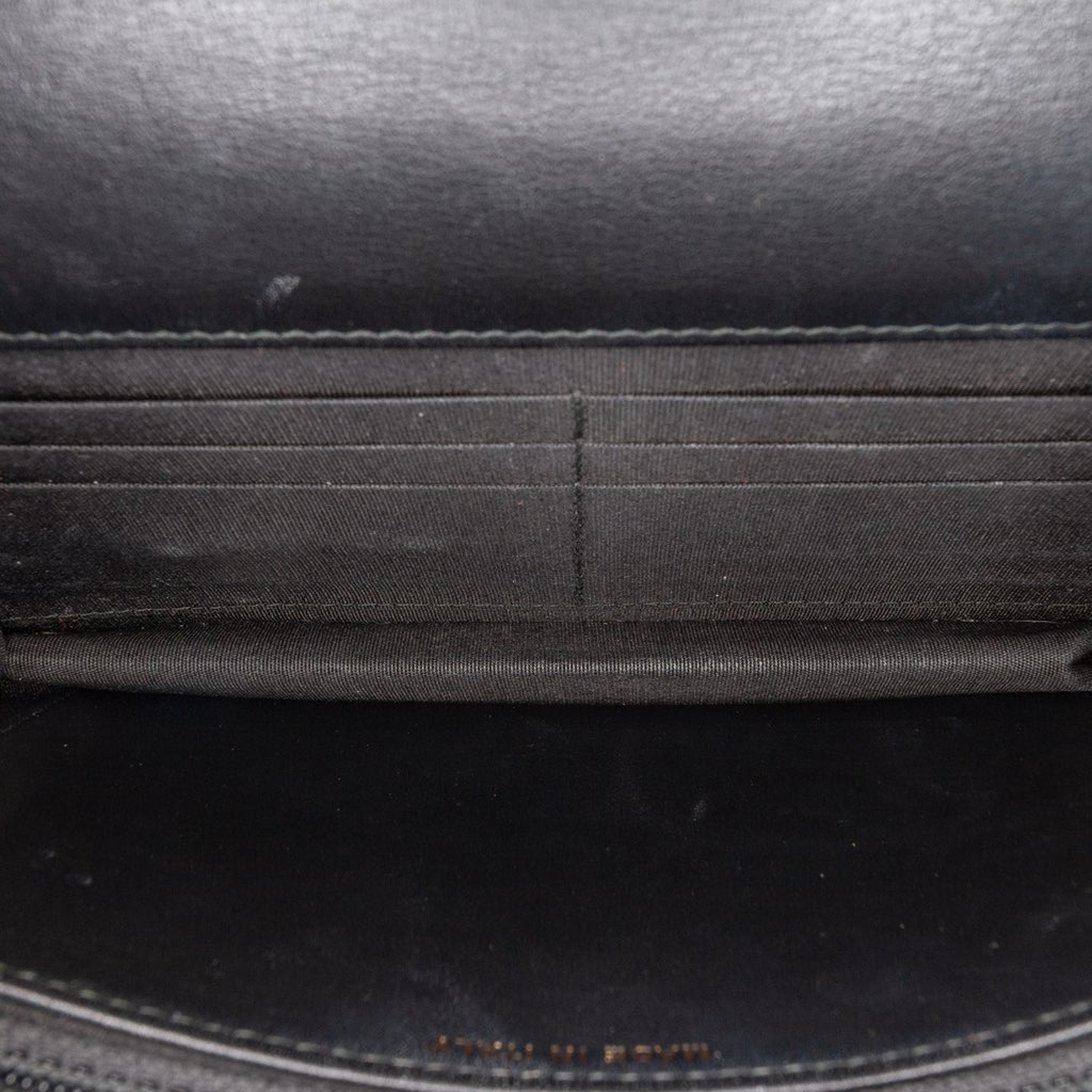 Chanel Quilted Crackled Patent Calfskin Pearl Wallet On Chain - 4