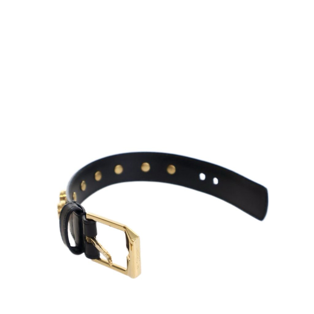 Saint Laurent Calfskin Studded De Force Bracelet - Back view