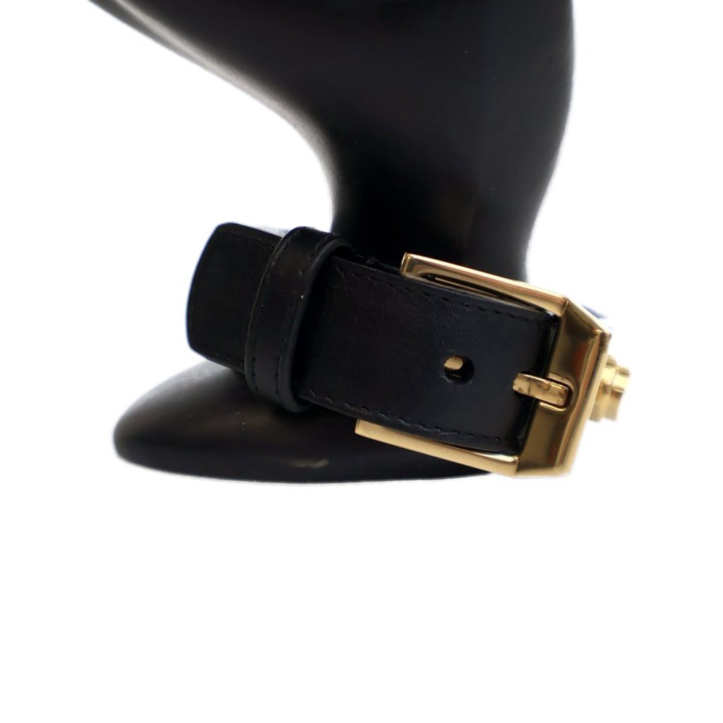 Saint Laurent Calfskin Studded De Force Bracelet - 4