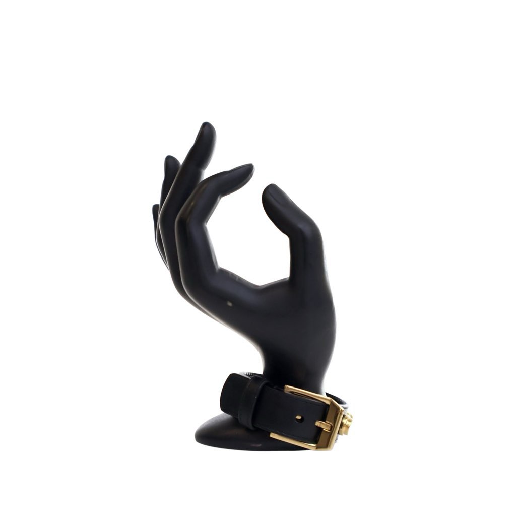 Saint Laurent Calfskin Studded De Force Bracelet - Side view