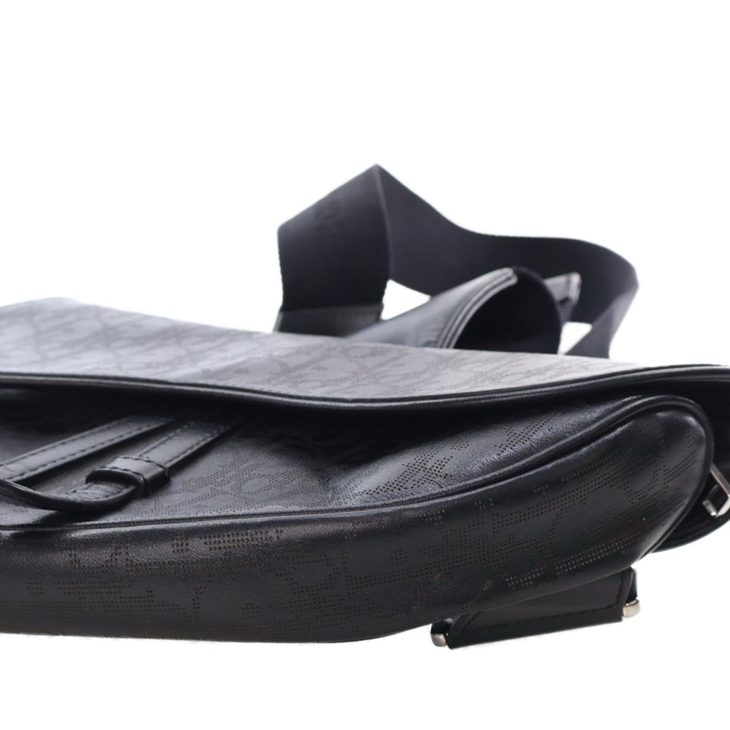 Dior Oblique Perforated Calfskin Galaxy Saddle Bag - Image 12