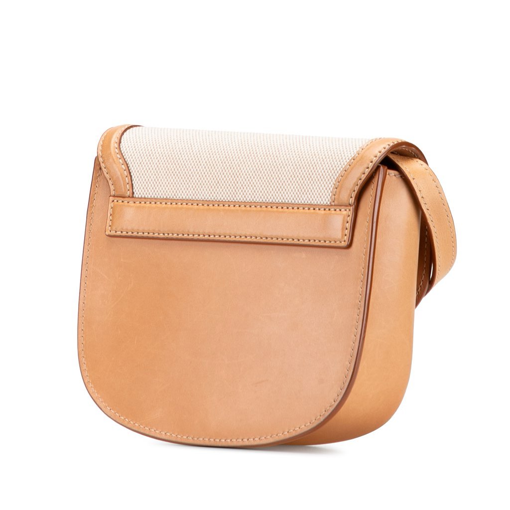 Saint Laurent Small Calfskin and Canvas Kaia Crossbody - Back view